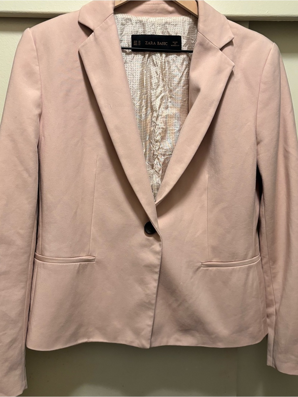 Zara Blush Pink Single-Button Blazer size XL
